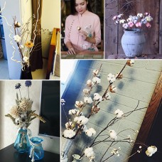 1/10X Natural Cotton Dried Flower DIY Artificial Flower Sitting Room Craft Decor   202403422929